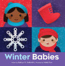 Four squares divide the cover, featuring illustrated children, a snowflake, and a boot 