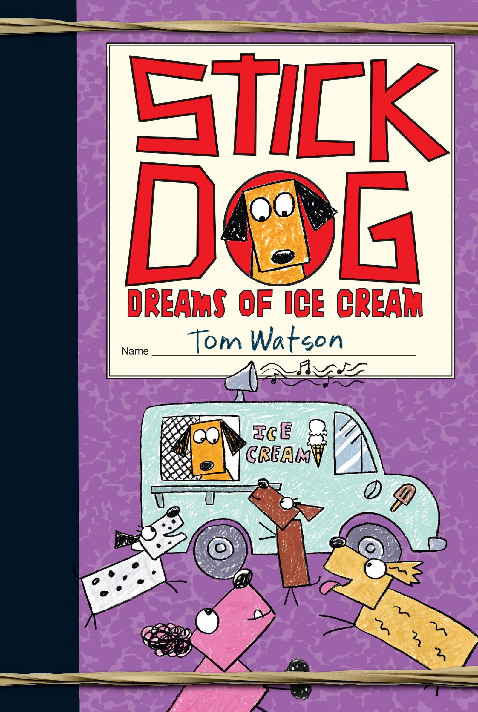 title with illustration of dogs and ice cream truck