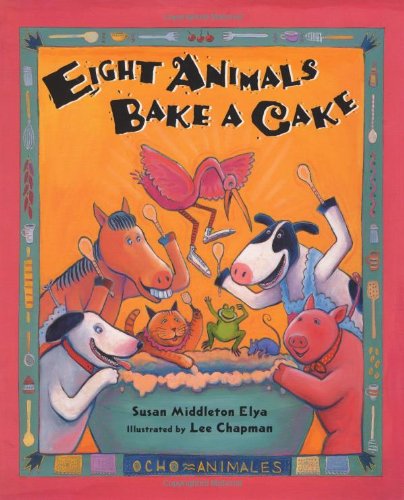 cover with title and author and illustration of animals baking